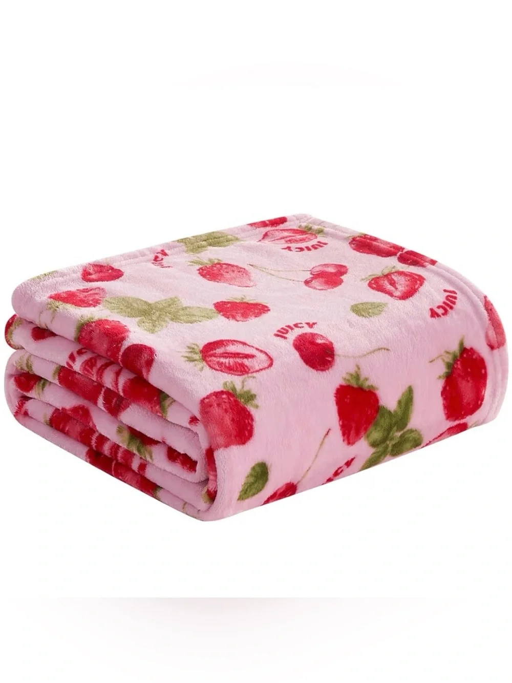 Juicy couture home strawberry, throw plush blanket
